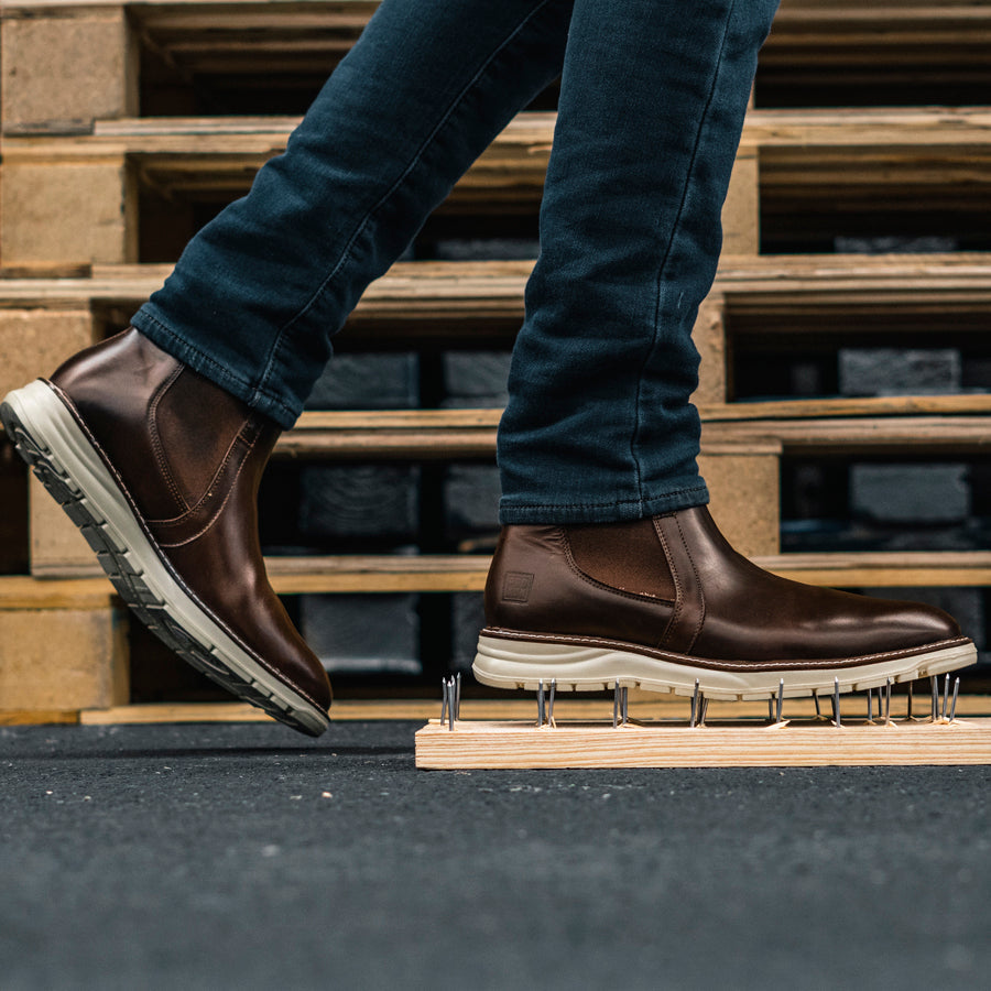 STEEL TOE CHELSEA BOOT BECKS BROWN - Oxford Steels