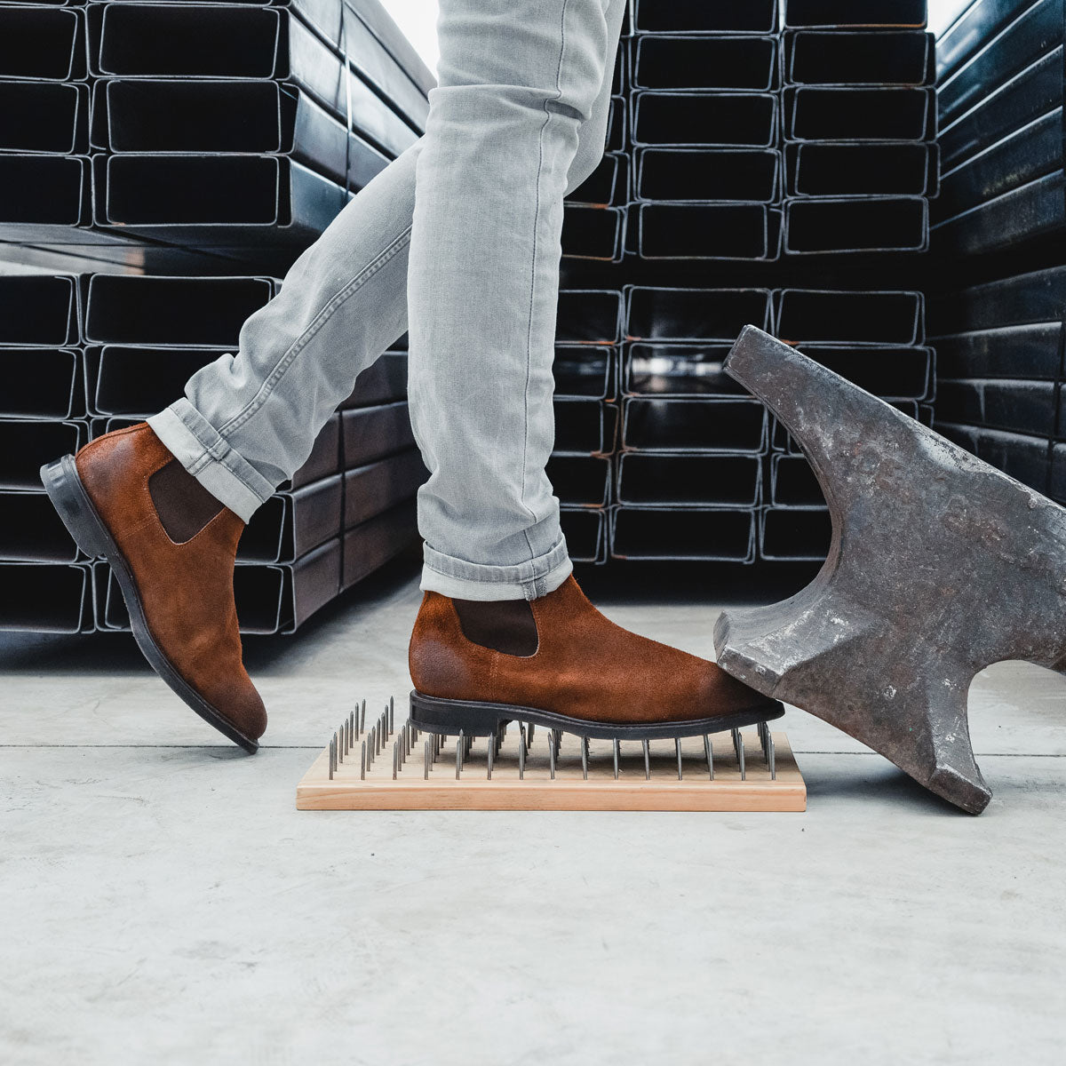 
                  
                    STEEL TOE CHELSEA BOOT BRONX GINGER - Oxford Steels
                  
                