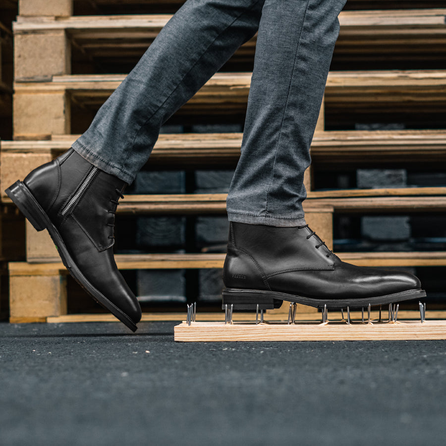 STEEL TOE LACE UP BOOT MICH BLACK - Oxford Steels