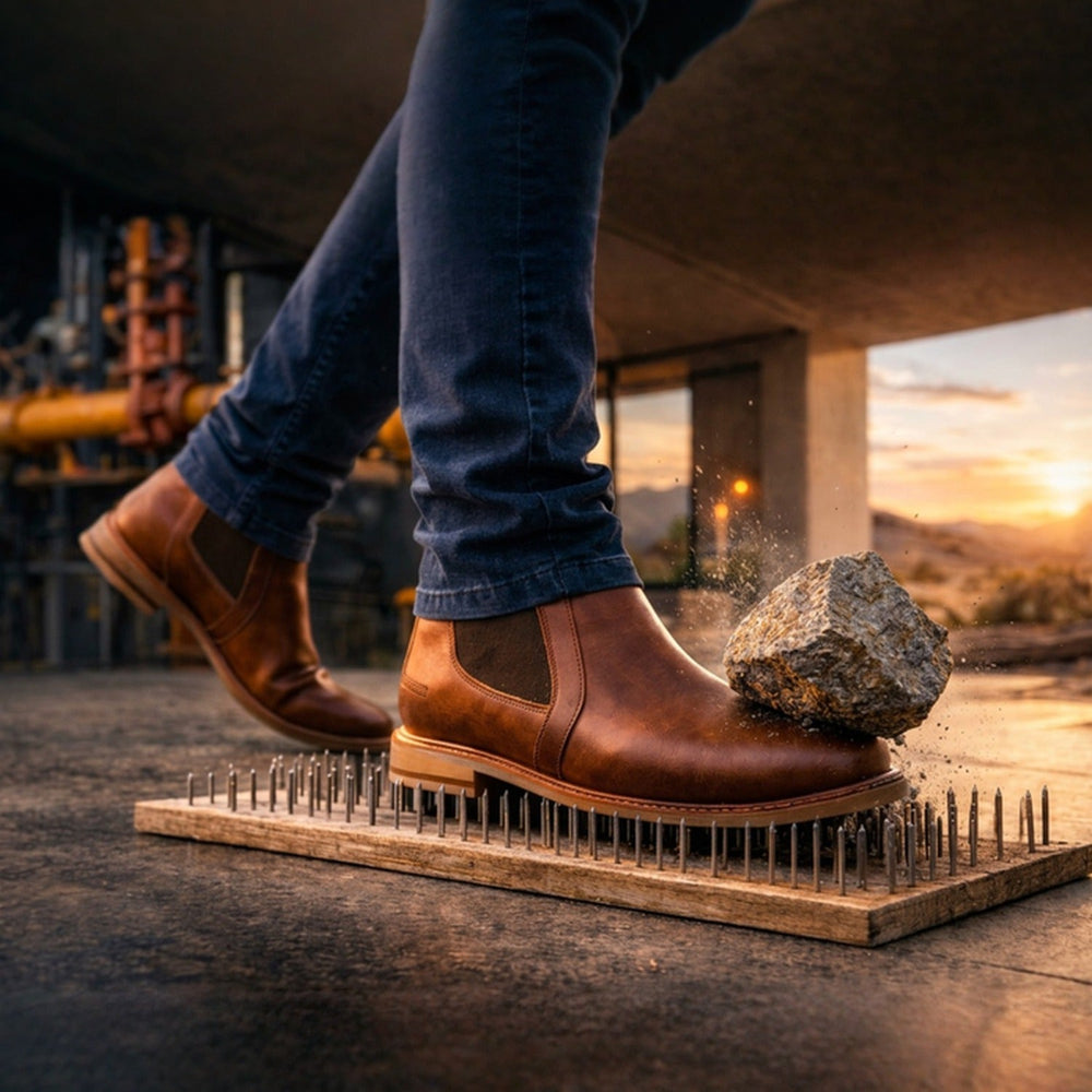 STEEL TOE CHELSEA BOOT WALLACE AMBER – Oxford Steels