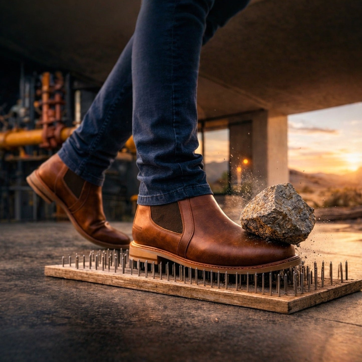 
                  
                    STEEL TOE CHELSEA BOOT WALLACE AMBER
                  
                