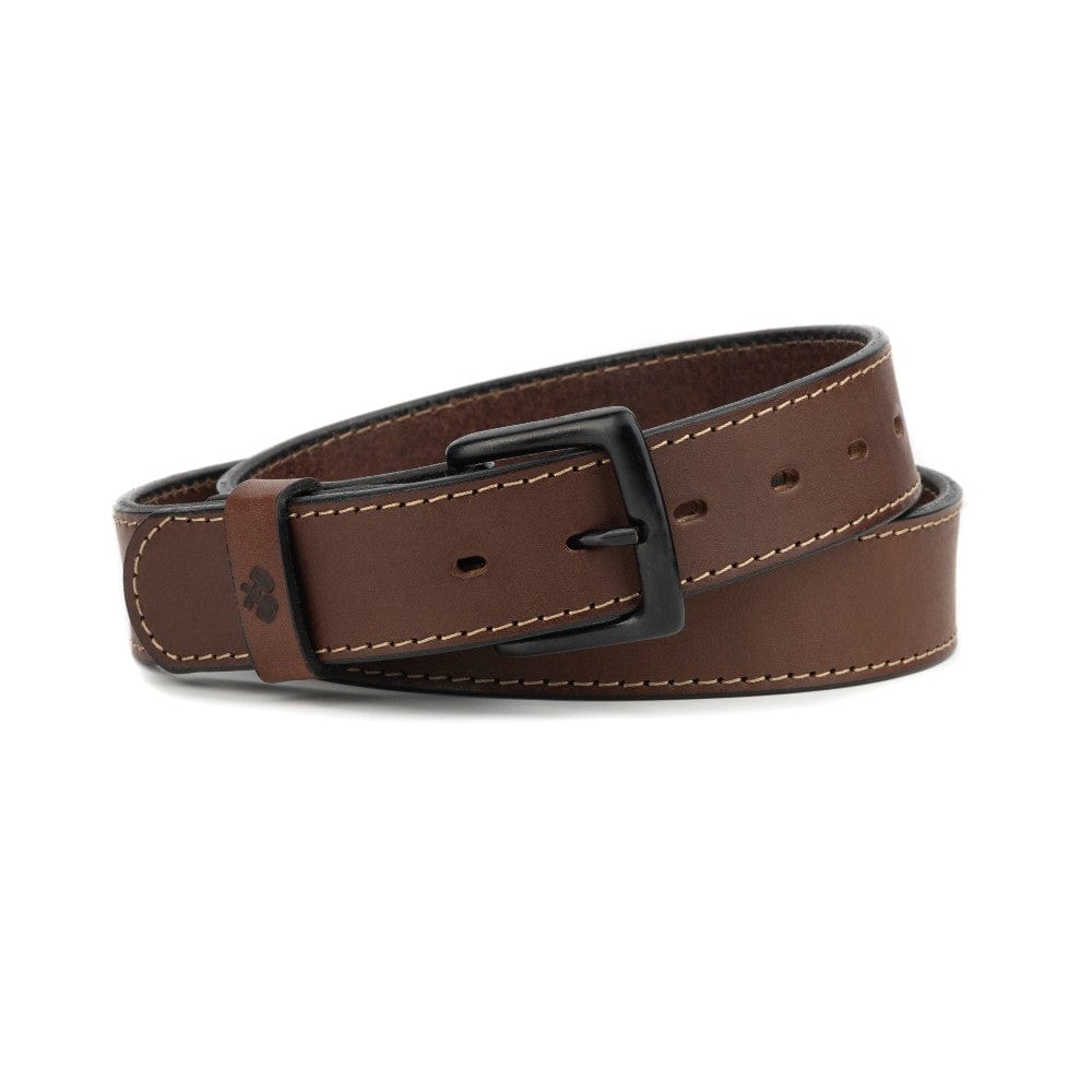 The All American Stitched Leather Belt - Oxford Steels