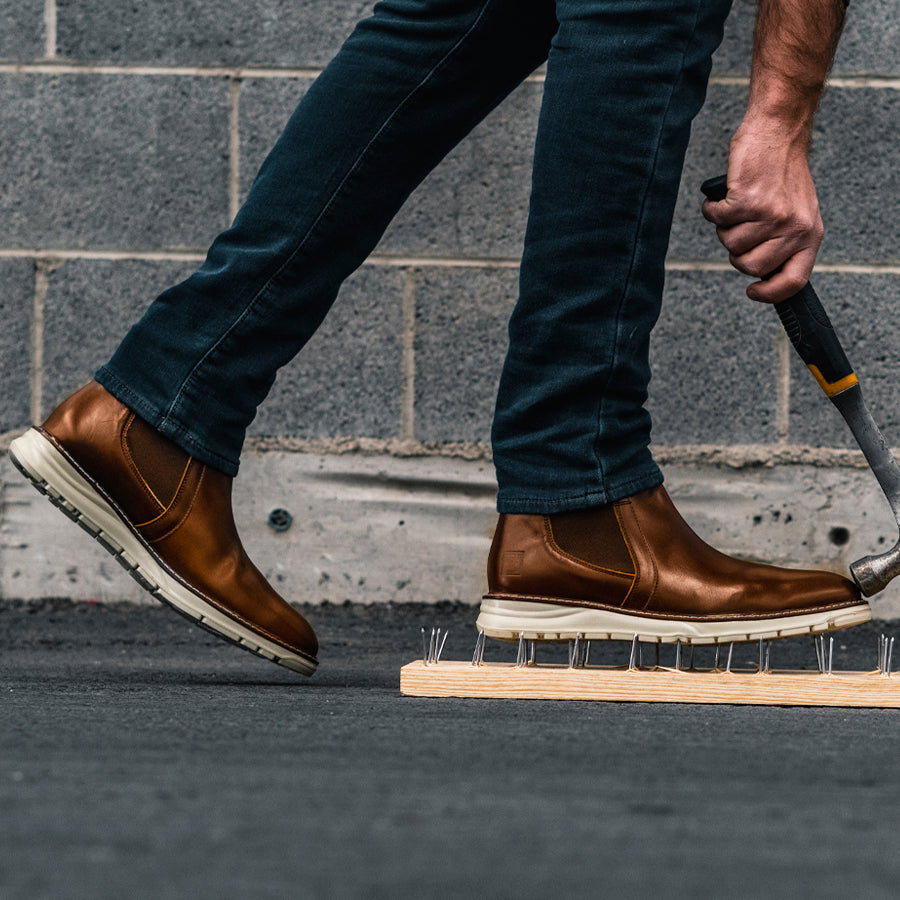 STEEL TOE CHELSEA BOOT BECKS AMBER - Oxford Steels