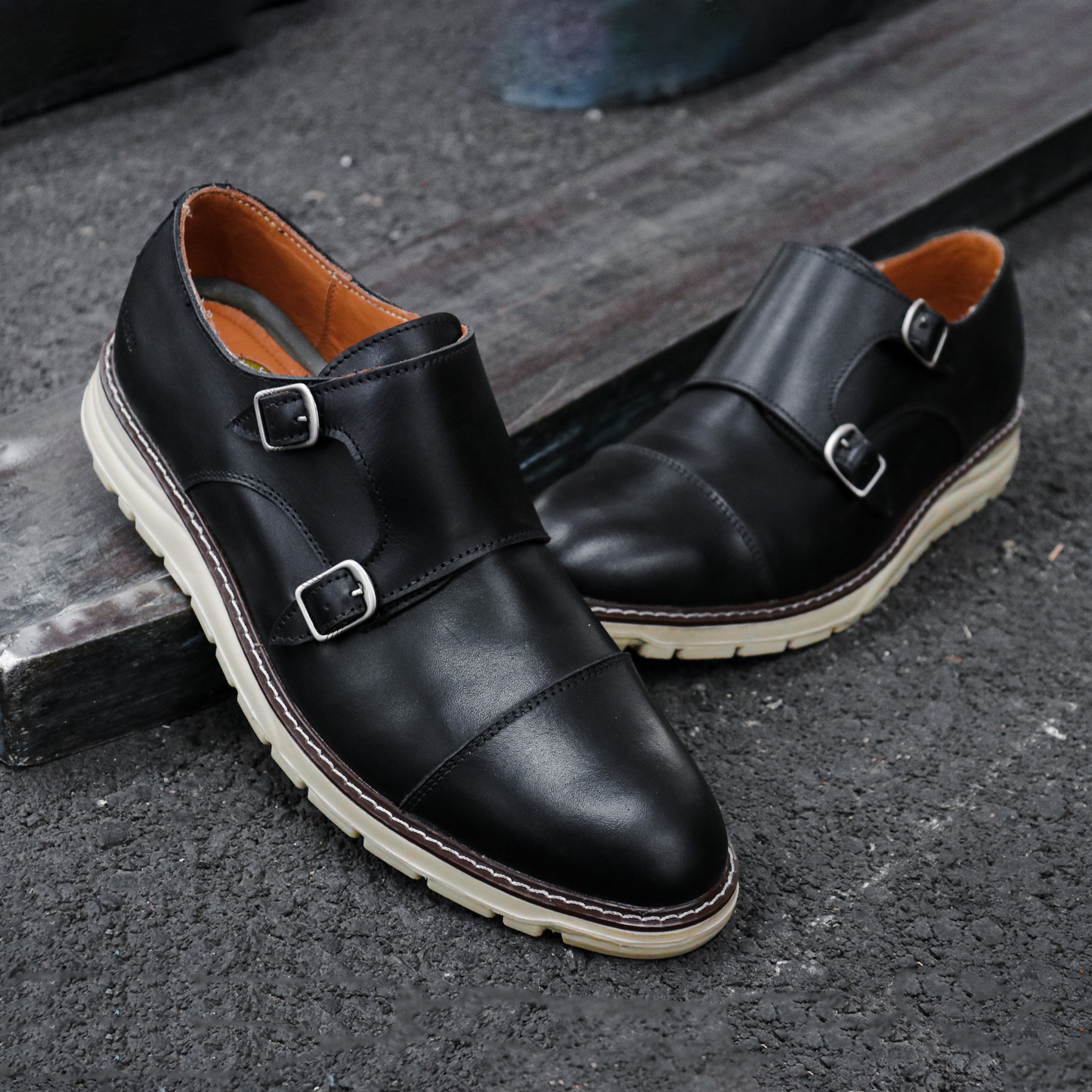 
                  
                    STEEL TOE MONK STRAP SHOE GRAND BLACK - Oxford Steels
                  
                