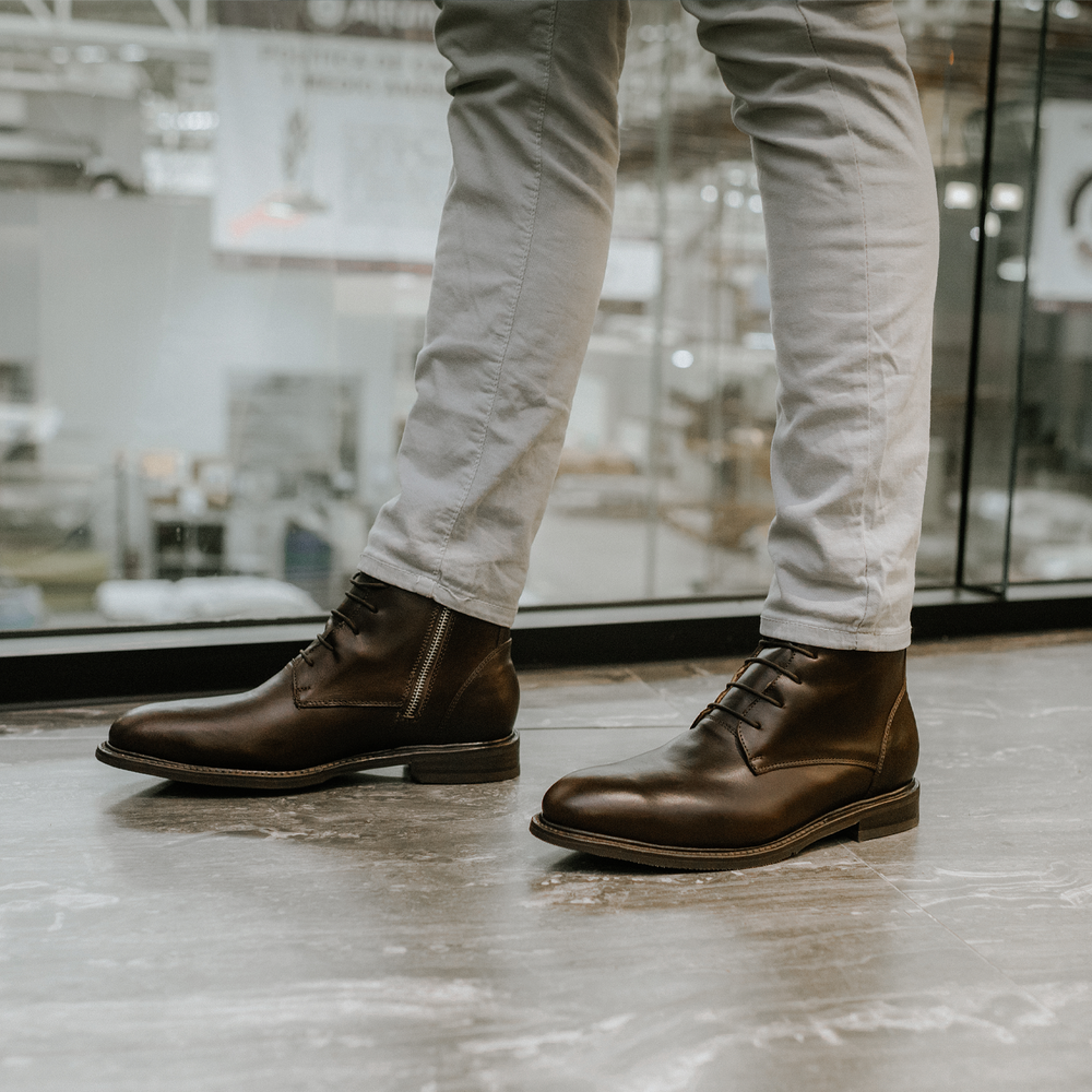STEEL TOE LACE UP BOOT MICH BROWN – Oxford Steels