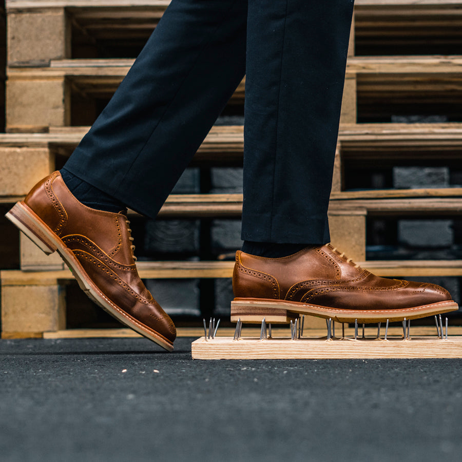 
                  
                    STEEL TOE OXFORD SHOE PILOT AMBER - Oxford Steels
                  
                
