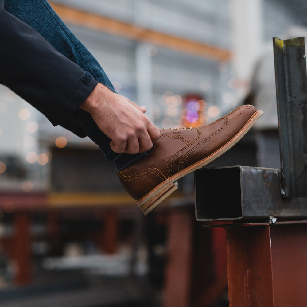 Steel Toe Oxford Shoe Pilot Amber from Proxon Premium Workwear 7.5