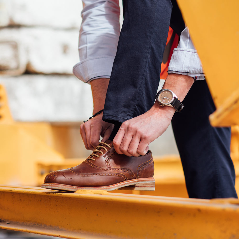 
                  
                    STEEL TOE OXFORD SHOE PILOT AMBER - Oxford Steels
                  
                