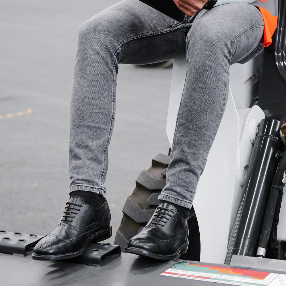 STEEL TOE OXFORD SHOE PILOT BLACK – Oxford Steels