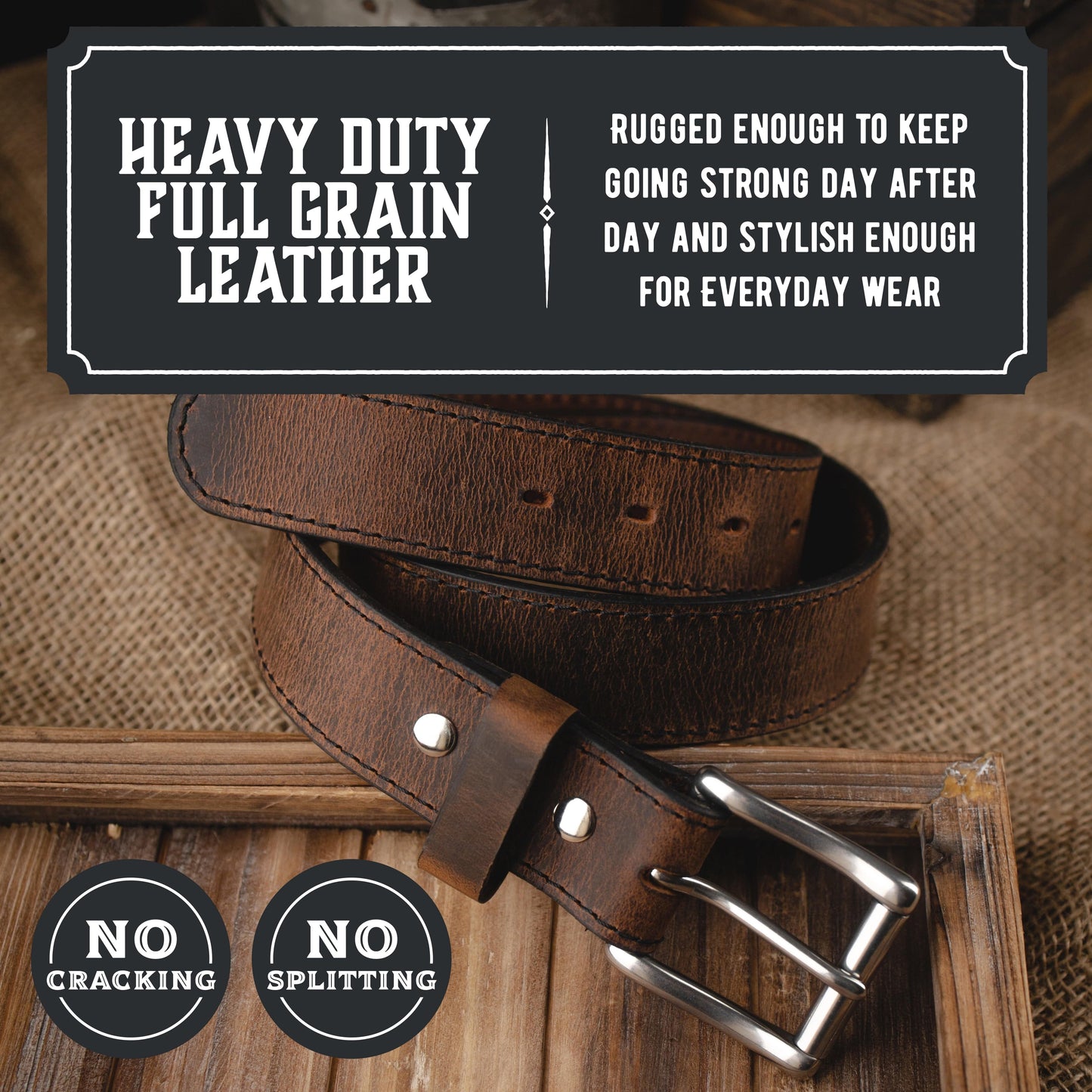 The Baron Leather Belt - Oxford Steels