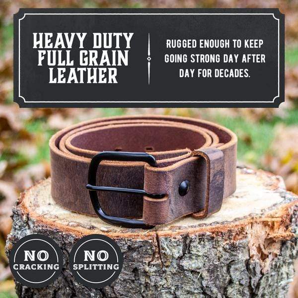 
                  
                    The Bootlegger Leather Belt - Oxford Steels
                  
                