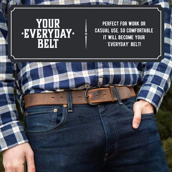 The Bootlegger Leather Belt - Oxford Steels