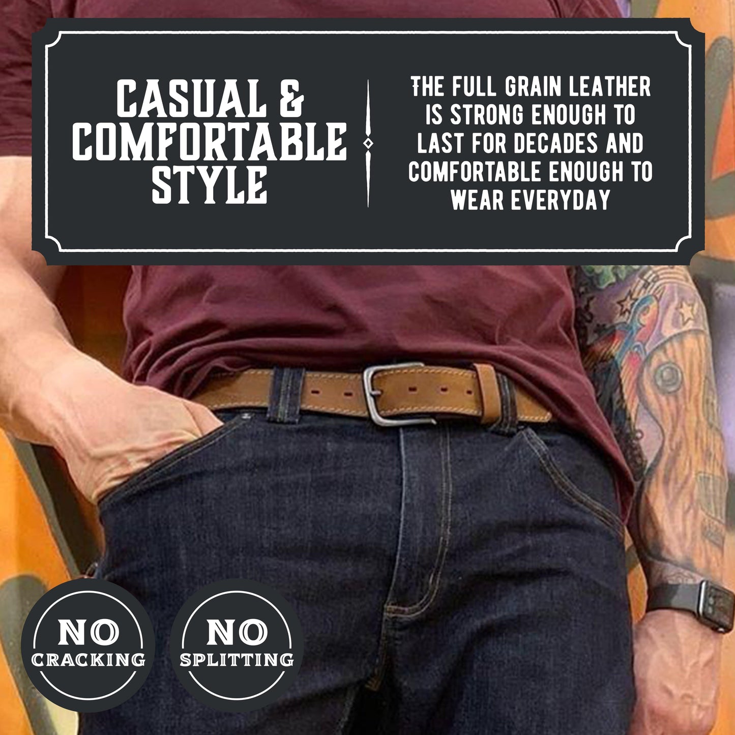 
                  
                    The Outrider Leather Belt - Oxford Steels
                  
                