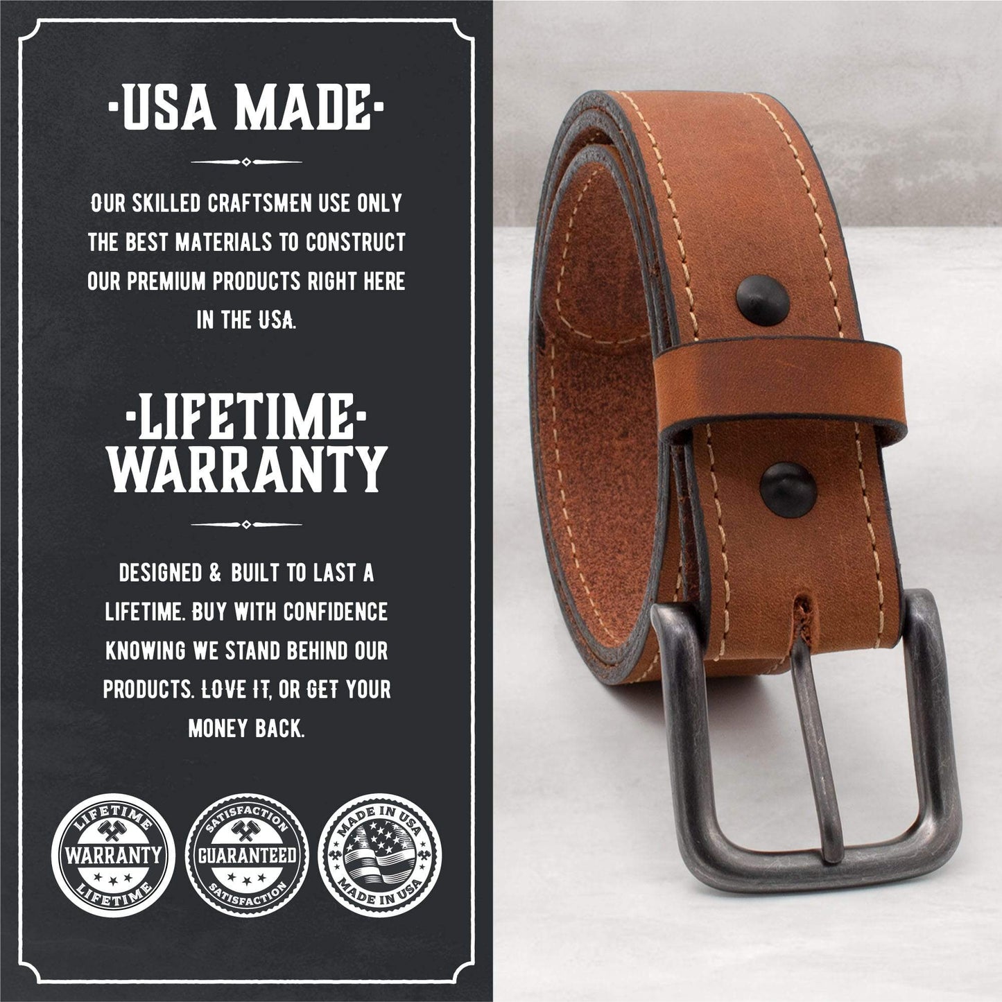 
                  
                    The Outrider Leather Belt - Oxford Steels
                  
                