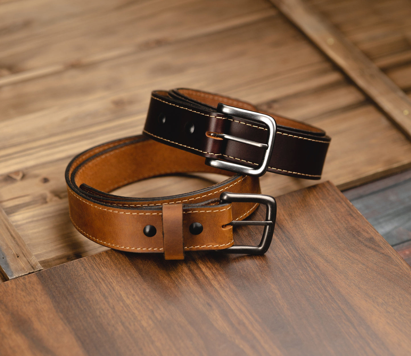 
                  
                    The Outrider Leather Belt - Oxford Steels
                  
                