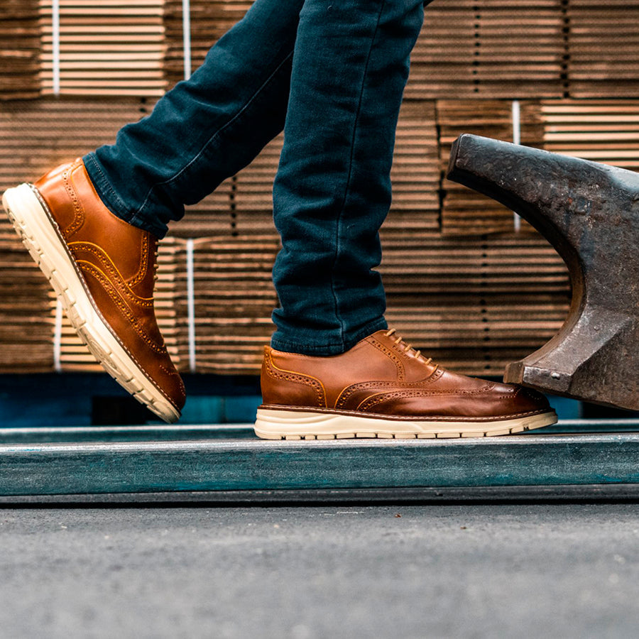 
                  
                    STEEL TOE OXFORD SHOE VOLTA AMBER - Oxford Steels
                  
                