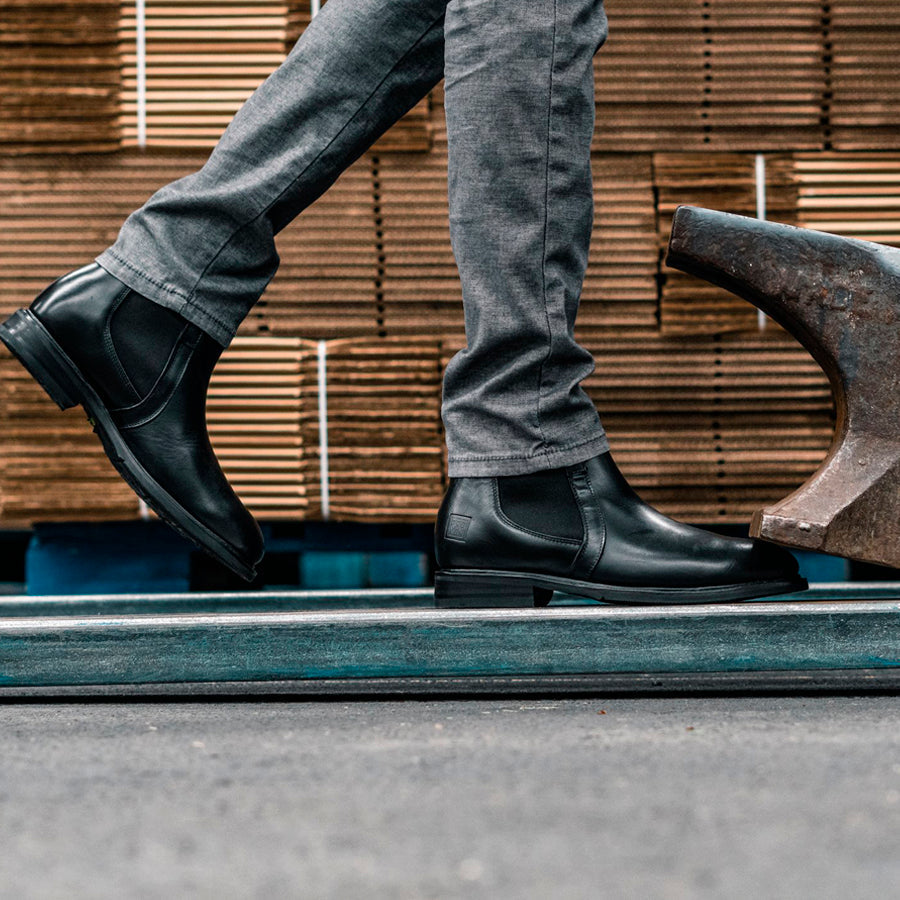 STEEL TOE CHELSEA BOOT WALLACE BLACK - Oxford Steels